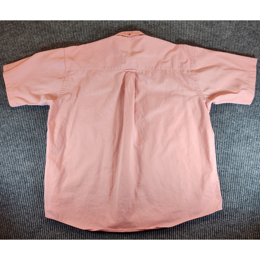 Gant Men's Large Short Sleeve Button-Down Oxford Coral Embroidered Crown Logo - Picture 2 of 7